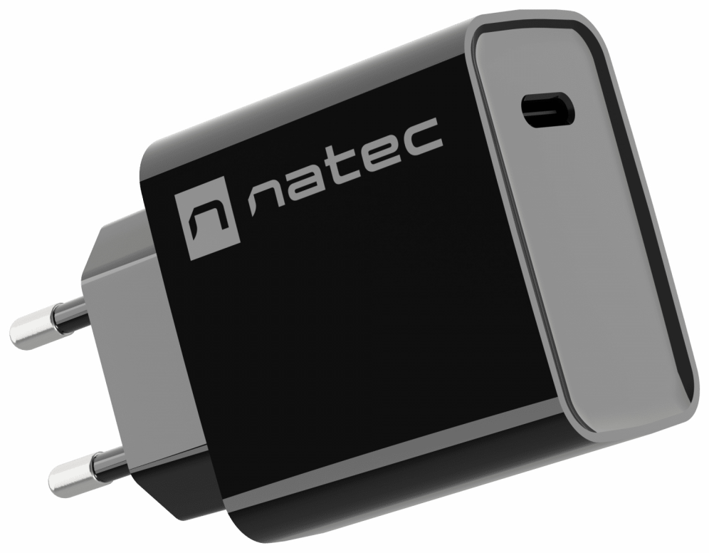 Natec RIBERA Universal Negro Corriente alterna Carga rápida Interior
