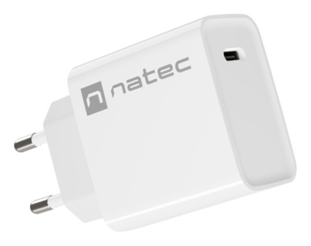 Natec RIBERA Universal Blanco Corriente alterna Carga rápida Interior