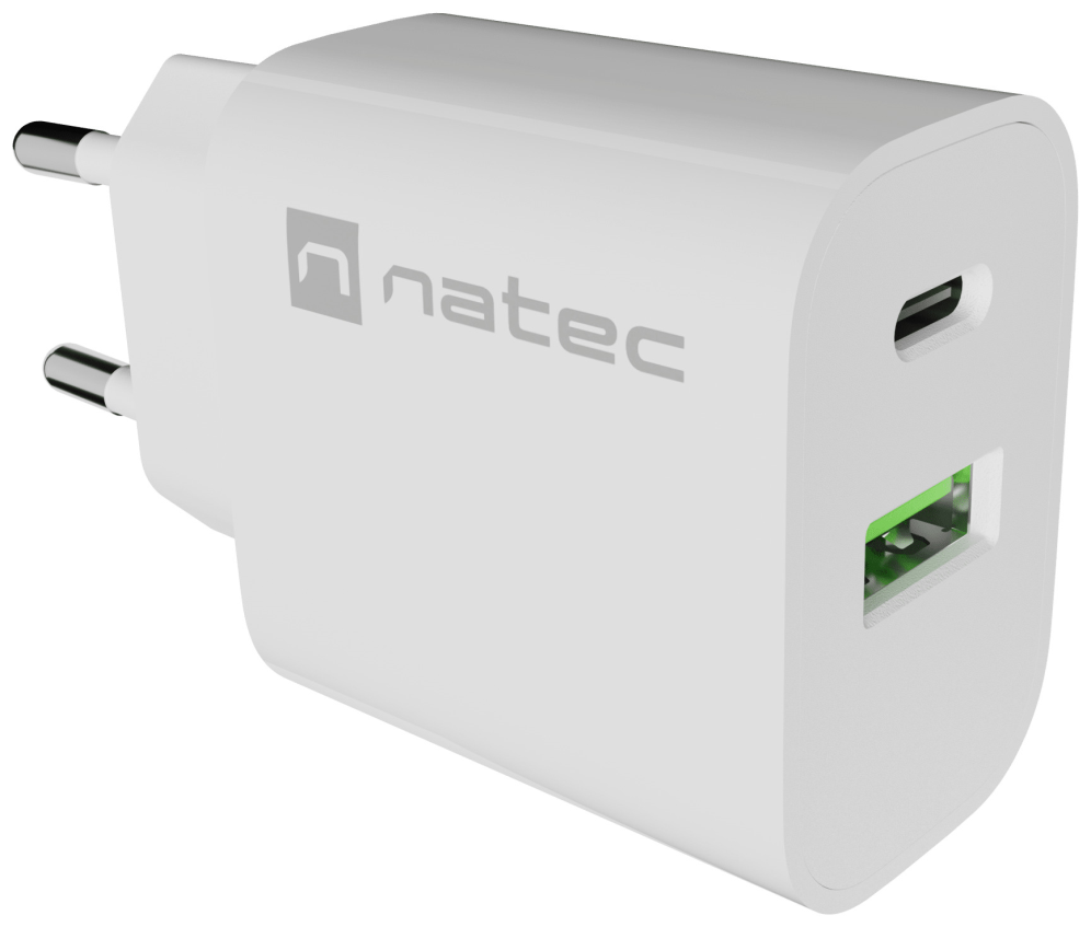 Natec Ribera Universal Blanco Corriente alterna Carga rápida Interior
