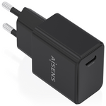 Aisens Cargador GaN USB-C PD3.0 1xUSB-C 20W, Negro