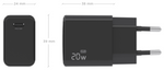 Aisens Cargador GaN USB-C PD3.0 1xUSB-C 20W, Negro