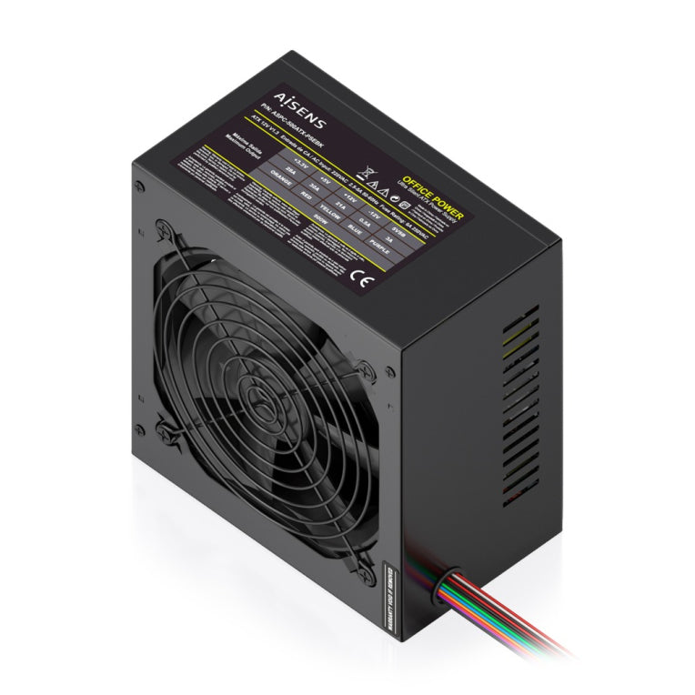 Aisens Fuente Alimentacion ATX 500W con Cable de Alimentacion OEM, Negra