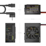 Aisens Fuente Alimentacion SFX 500W con Cable de Alimentacion OEM, Negra