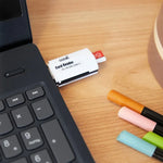 Lector USB Tarjetas Memoria Universal COOL (All in One) Blanco - PixelPlaza