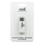 Lector USB Tarjetas Memoria Universal COOL (All in One) Blanco - PixelPlaza
