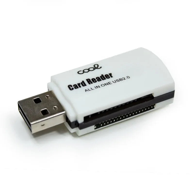 Lector USB Tarjetas Memoria Universal COOL (All in One) Blanco - PixelPlaza