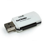 Lector USB Tarjetas Memoria Universal COOL (All in One) Blanco - PixelPlaza