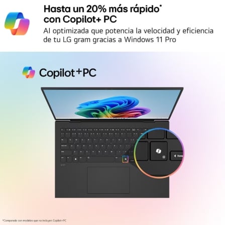 Portátil LG Gram 14Z90U-V.AZ85BN Intel Core Ultra 7-355/ 32GB/ 512GB SSD/ 14"/ Win11 Pro