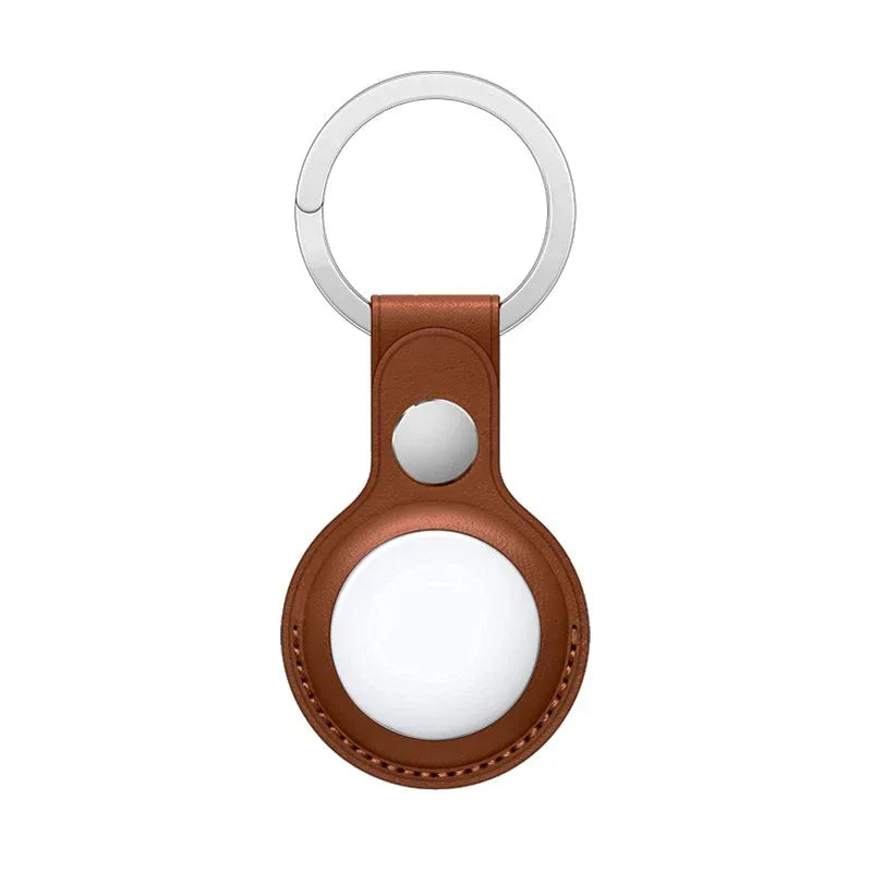Llavero Protector COOL Compatible con AirTag Polipiel Marrón - PixelPlaza