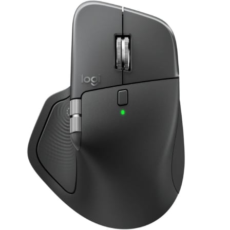 Ratón Ergonómico Inalámbrico Logitech MX Master 4/ Batería recargable/ Hasta 8000 DPI/ Grafito