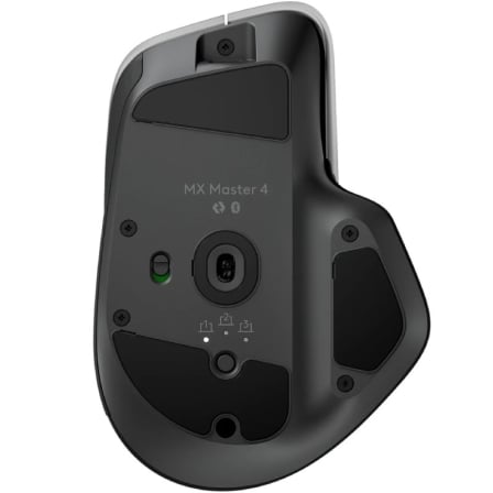 Ratón Ergonómico Inalámbrico Logitech MX Master 4/ Batería recargable/ Hasta 8000 DPI/ Grafito