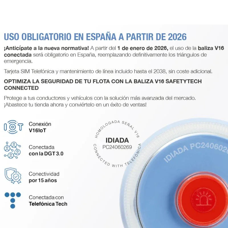 Luz Baliza Conectada (Homologada DGT) COOL Safetytech - PixelPlaza