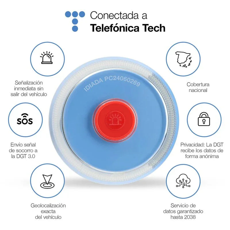 Luz Baliza Conectada (Homologada DGT) COOL Safetytech - PixelPlaza