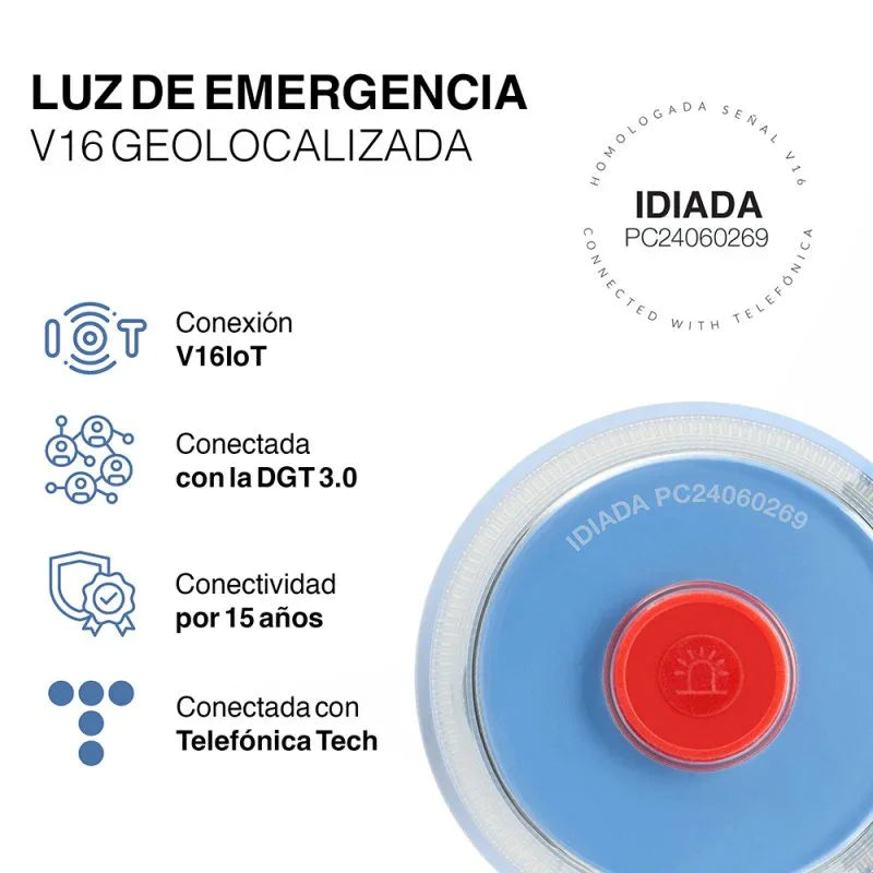 Luz Baliza Conectada (Homologada DGT) COOL Safetytech - PixelPlaza