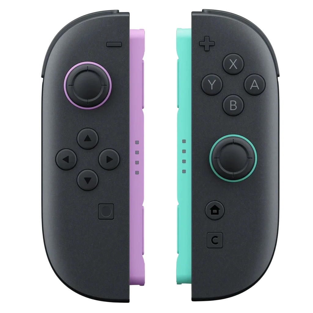 Magnetic Set S2 compatible con Switch 2 Lavanda/Turquesa Bluetooth vibración 500mAh 20h Mando inalámbrico