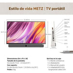 Televisor Portable Metz 24MPE7000Z 24"/ Full HD/ Smart TV/ WiFi