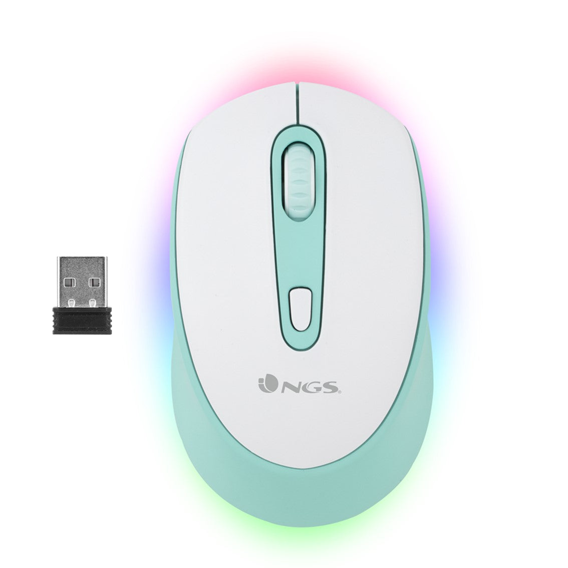 Raton multidispositivo inalambrico recargable NGS smogmint - rb