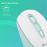 Raton multidispositivo inalambrico recargable NGS smogmint - rb