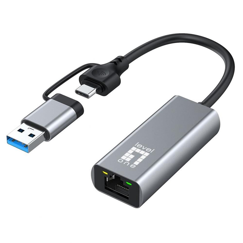 Adaptador USB tipo c · USB 3.0 a RJ45 level one macho - hembra