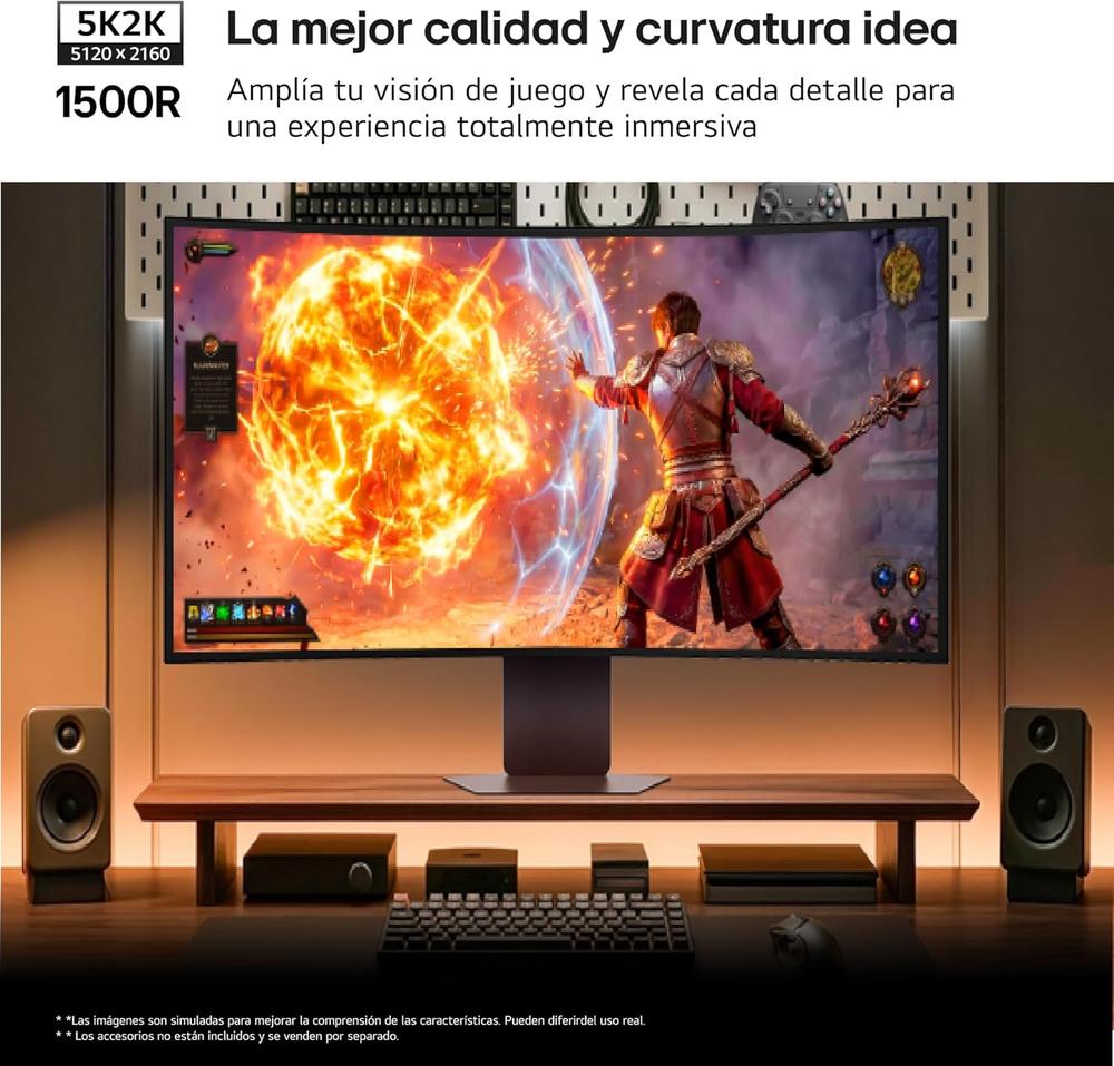 Monitor curvo gaming LG 39gx950b - b 38.6 pulgadas 5k2k 165hz