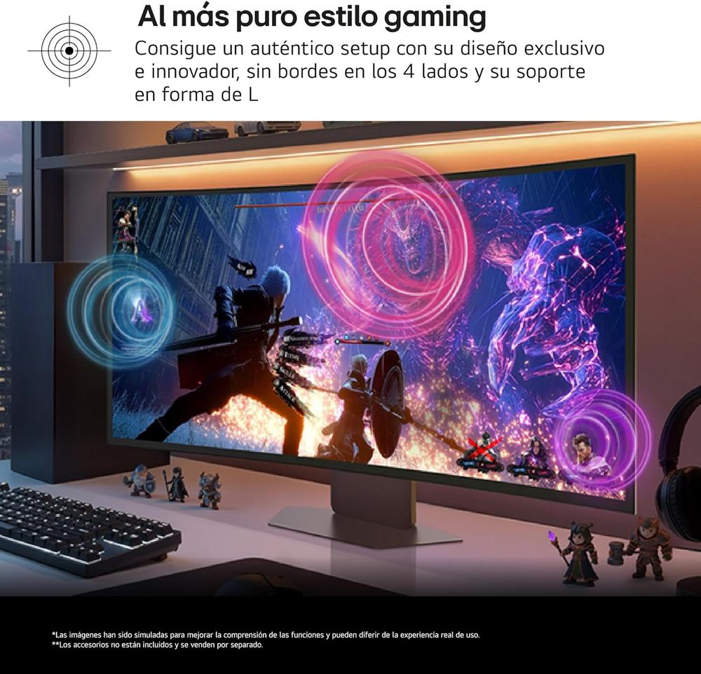 Monitor curvo gaming LG 39gx950b - b 38.6 pulgadas 5k2k 165hz