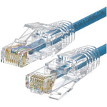Cable de red slim wp latiguillo RJ45 u utp cat.6a Azul #azul