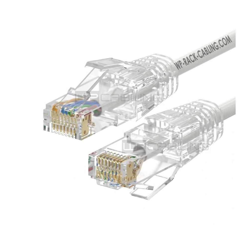 Cable de red slim wp latiguillo RJ45 u utp cat.6a Blanco #blanco