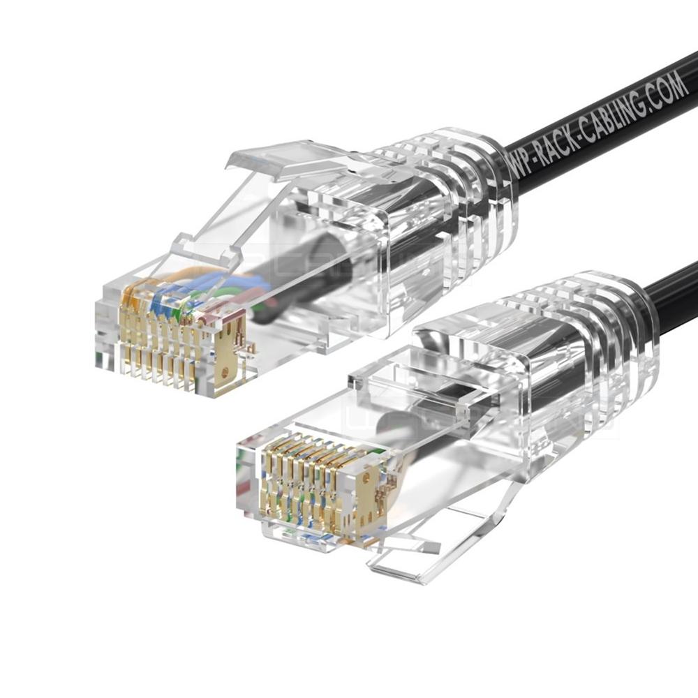Cable de red slim wp latiguillo RJ45 u utp cat.6a Negro #negro