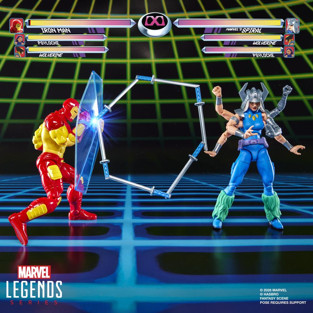 Figura Hasbro marvel legends series iron man vs marvel's spiral