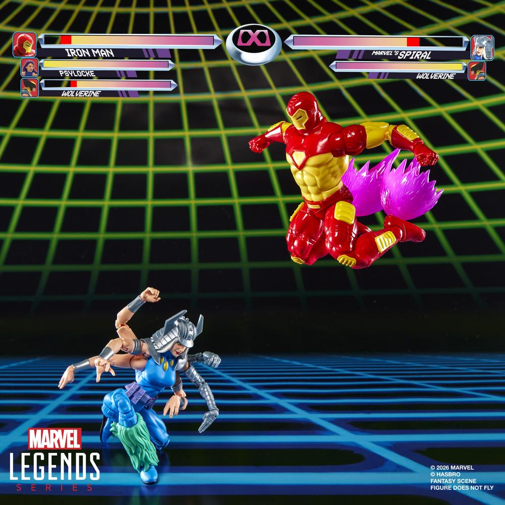 Figura Hasbro marvel legends series iron man vs marvel's spiral
