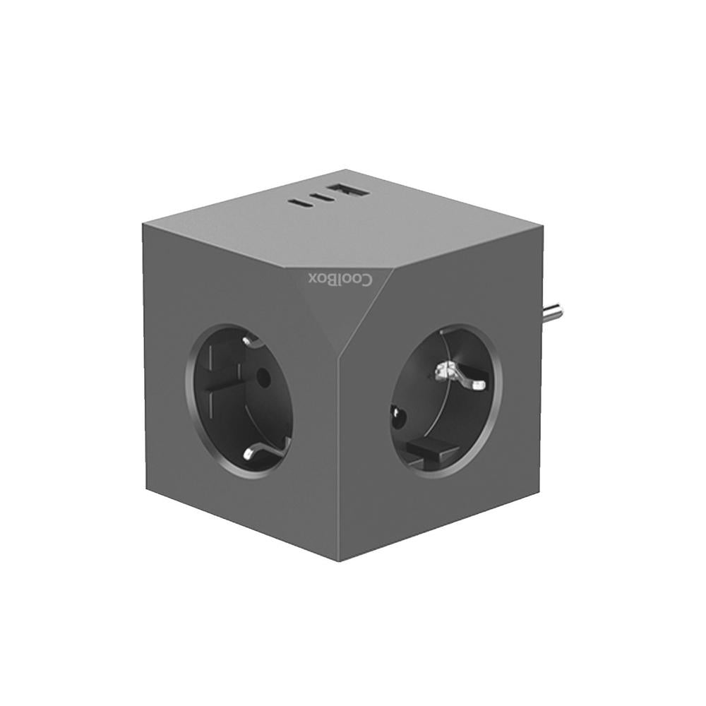 Base de enchufes Coolbox cubik enchufes con carga USB c+a