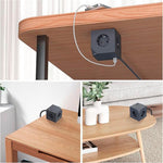 Base de enchufes Coolbox cubik magnet 3 enchufes con carga USB c+a cable ac integrado