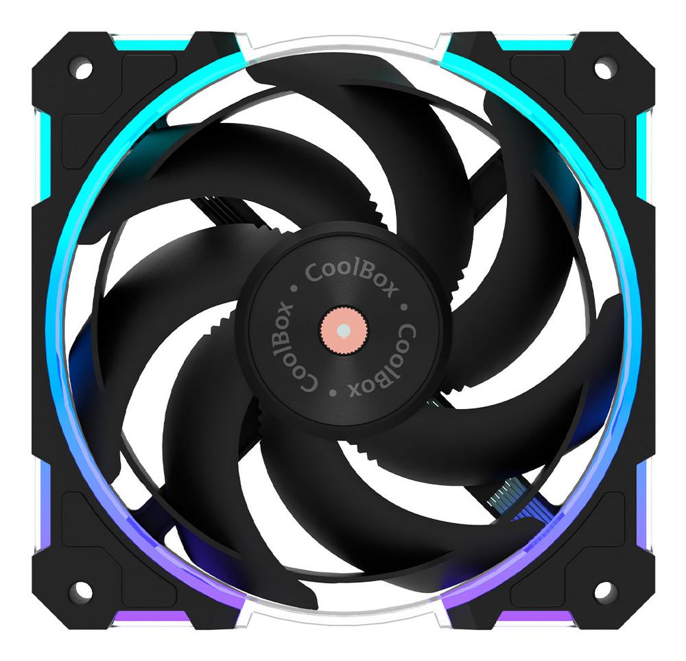 Ventilador caja Coolbox 120 mm x12 ring argb
