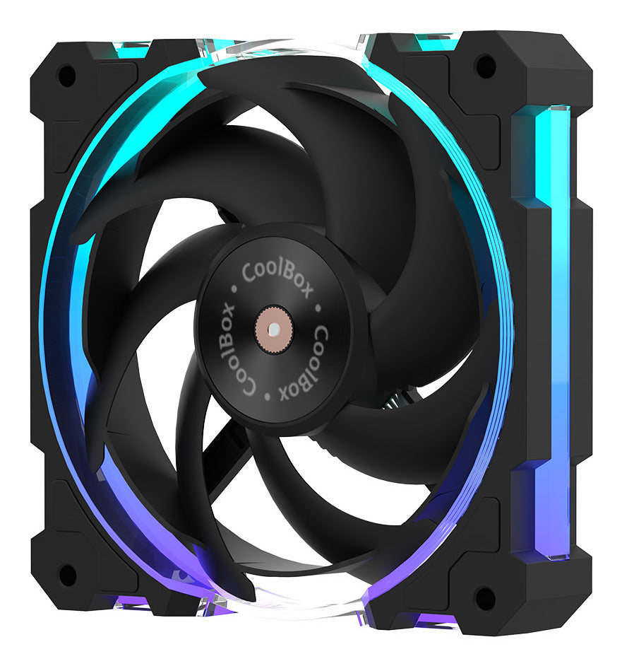 Ventilador caja Coolbox 120 mm x12 ring argb