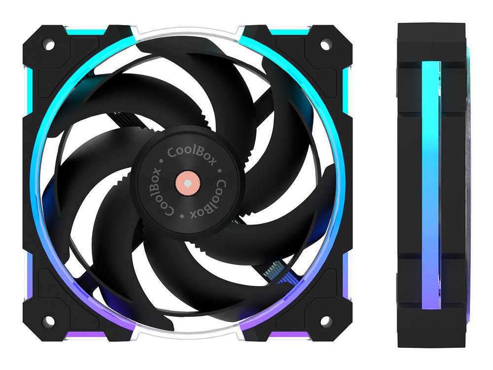 Ventilador caja Coolbox 120 mm x12 ring argb