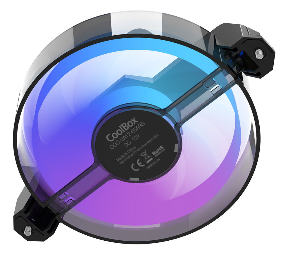 Ventilador caja Coolbox 120 mm reversible t12 reverse argb