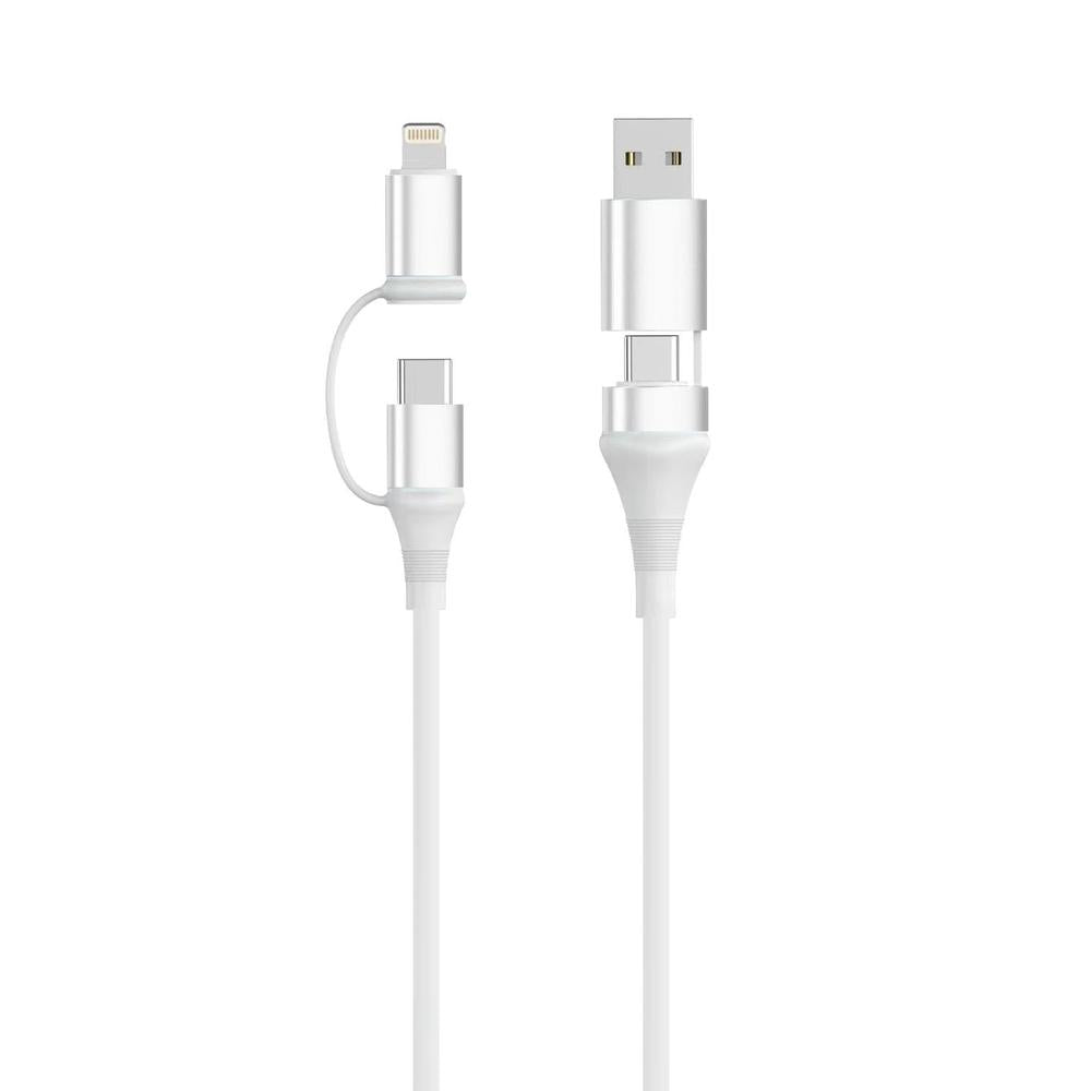 Cable USB tipo c - lightning a USB tipo c - USB tipo a Ewent ec1076 2m · macho - macho · blanco