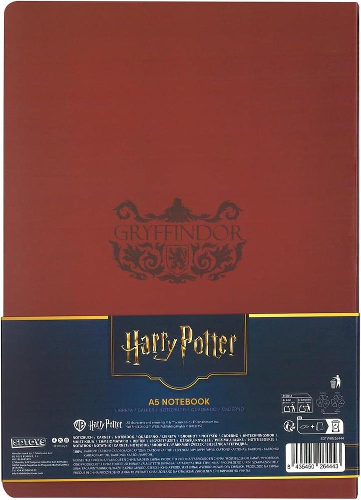 Gryffindor cuaderno tapa blanda harry potter