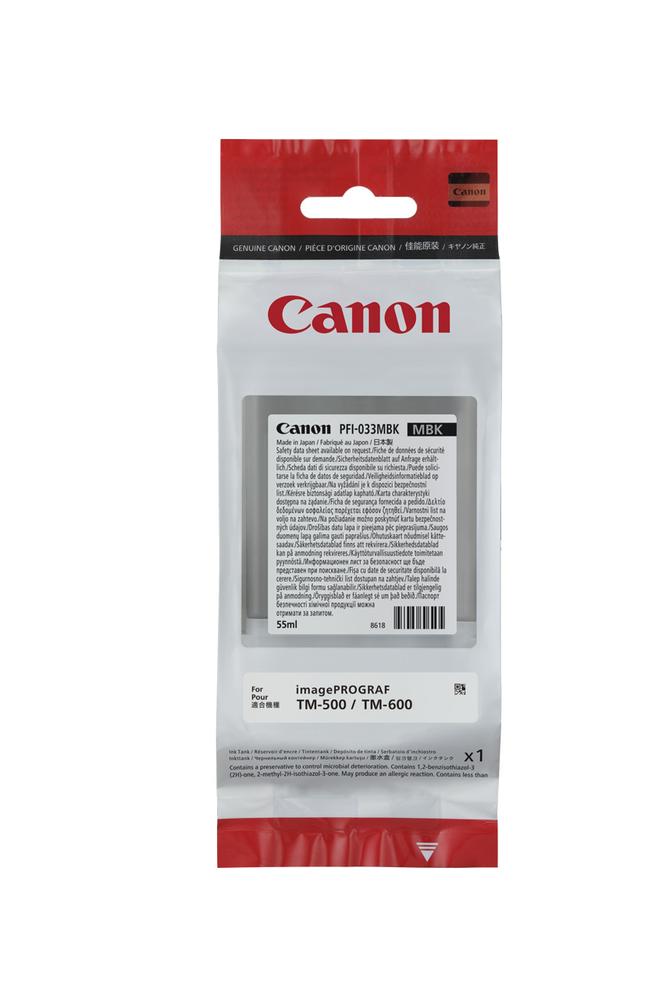 Cartucho tinta Canon pfi - 033 negro mate