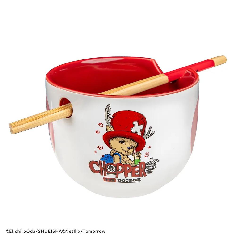 Tazon de ramen y palillos Cinereplicas one piece netflix tony tony chopper