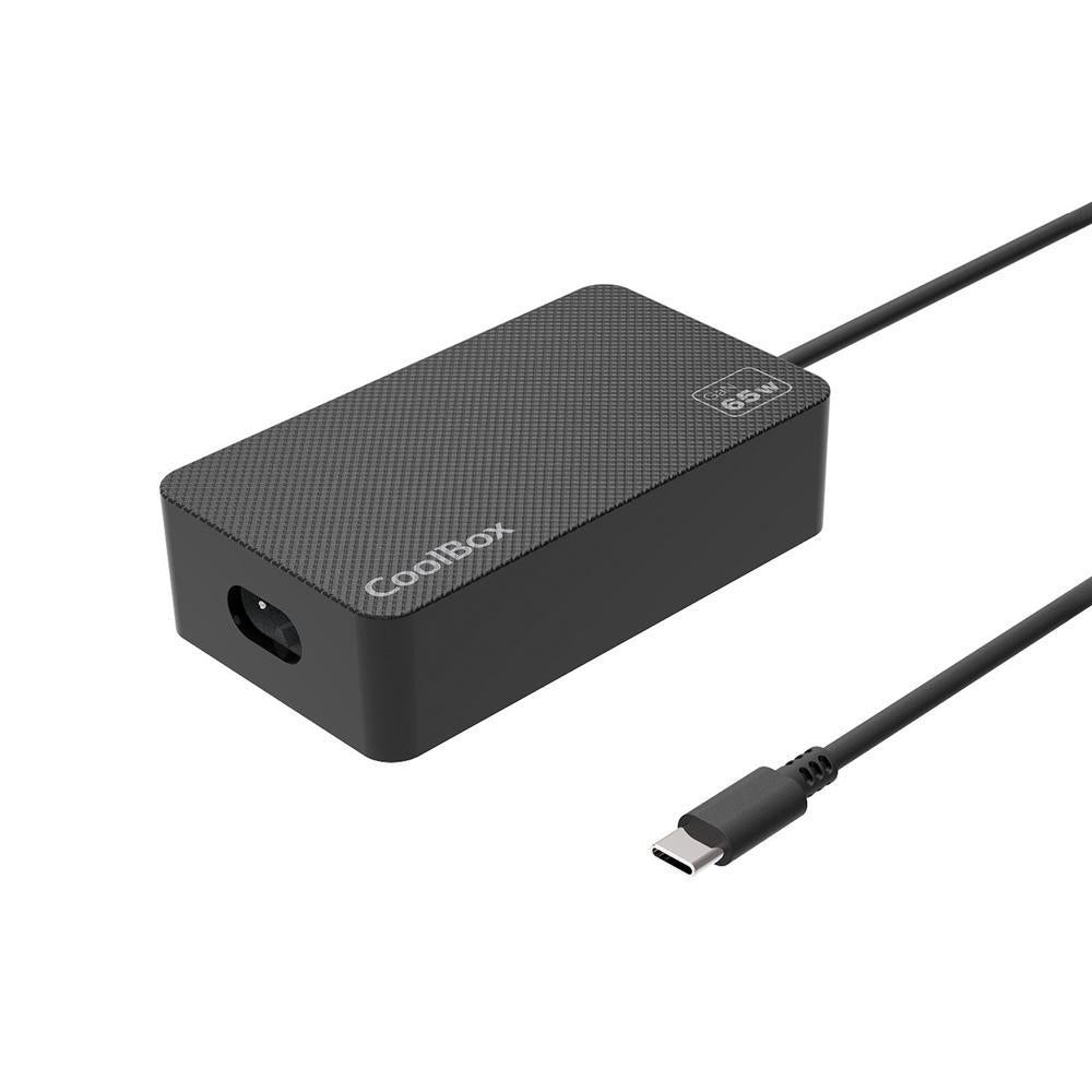 Adaptador cargador de portatil USB - c Coolbox 65w gan