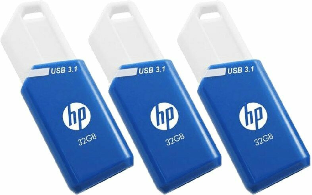 HP x755w Triple Pack unidad flash USB 32GB USB tipo A 3.2 Gen 1 (3.1 Gen 1) Azul, Blanco