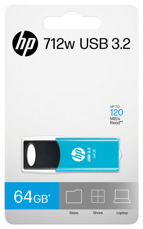 HP 712w unidad flash USB 64GB USB tipo A 3.2 Gen 1 (3.1 Gen 1) Azul