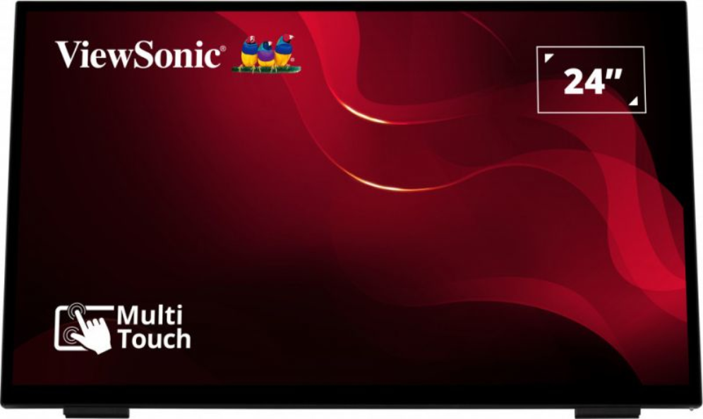Viewsonic TD2465 pantalla de señalización Panel plano interactivo 61 cm (24") LED 250 cd / m² Full HD Negro Pantalla tác