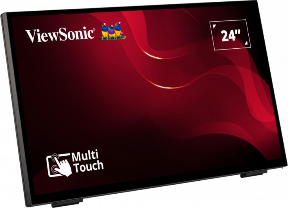 Viewsonic TD2465 pantalla de señalización Panel plano interactivo 61 cm (24") LED 250 cd / m² Full HD Negro Pantalla tác