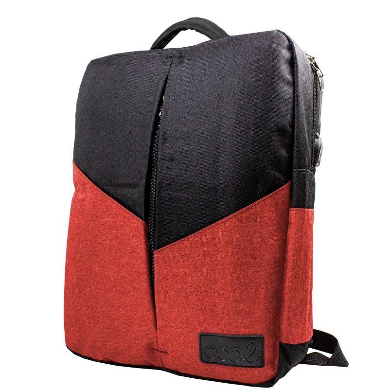 Mochila Ordenador Portátil 15-16 Pulg COOL Portland Negro-Rojo - PixelPlaza