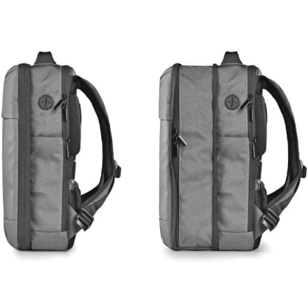 Mochila Expansible NGS Monray Sacks Horizon para Portátiles hasta 14"/ Impermeable/ Gris