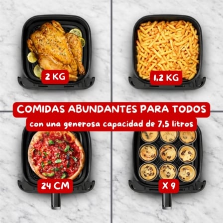 Freidora por Aire Airfryer / Sin Aceite Moulinex EZ866H/ 2020W/ Capacidad 7.5L