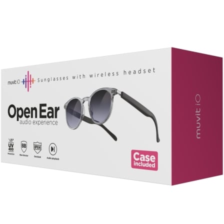 Gafas de Sol Inteligentes Muvit IO MIOAGL002/ Gris Transparente