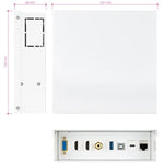 Caja de Conexiones Nanocable 10.35.0004/ VGA - 2x HDMI - Jack 3.5 - USB 3.0 - USB Tipo-C - USB 2.0 - RJ45